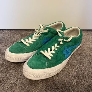 Converse Golf Le Fleur green blue suade size 8 mens / 10 womens